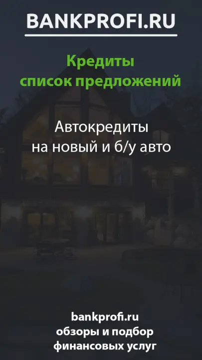 Автокредиты на новый и б/у авто