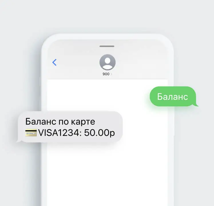 Проверьте баланс с помощью смс