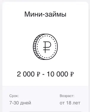 Мини займы от 2 000 до 16 000