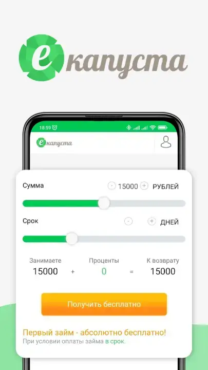 Расчет займа еКапуста