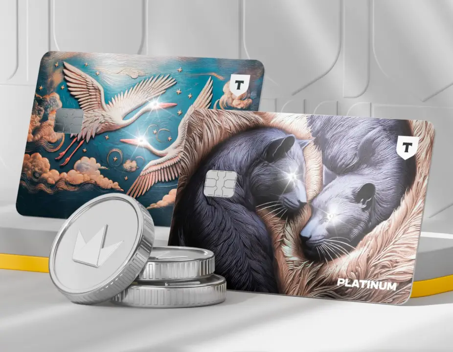 Карта с журавлями и черными пантерами