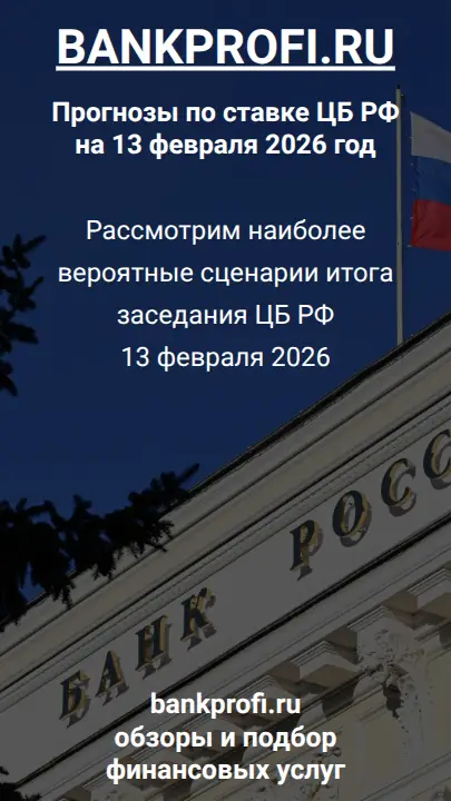 Рассмотрим наиболее вероятные сценарии итога заседания ЦБ РФ  13 февраля 2026
