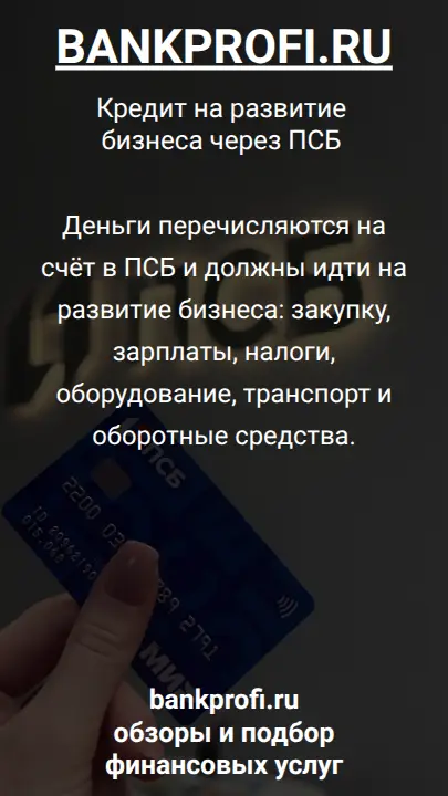 Деньги перечисляются на счёт в ПСБ и должны идти на развитие бизнеса: закупку, зарплаты, налоги, оборудование, транспорт и оборотные средства.