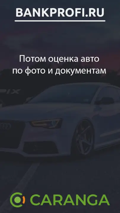 Потом оценка авто по фото и документам