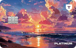 Море, дизайн карты Тинькофф кредитная Платинум