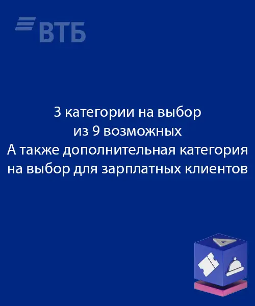 Категории кешбэка ВТБ Суприм карта