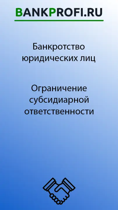 Ограничение субсидиарной ответственности