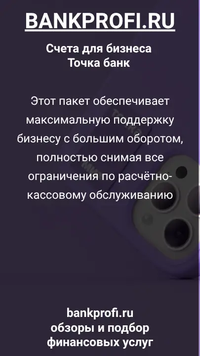 Этот пакет обеспечивает максимальную поддержку бизнесу с большим оборотом, полностью снимая все ограничения по расчётно-кассовому обслуживанию (РКО).

