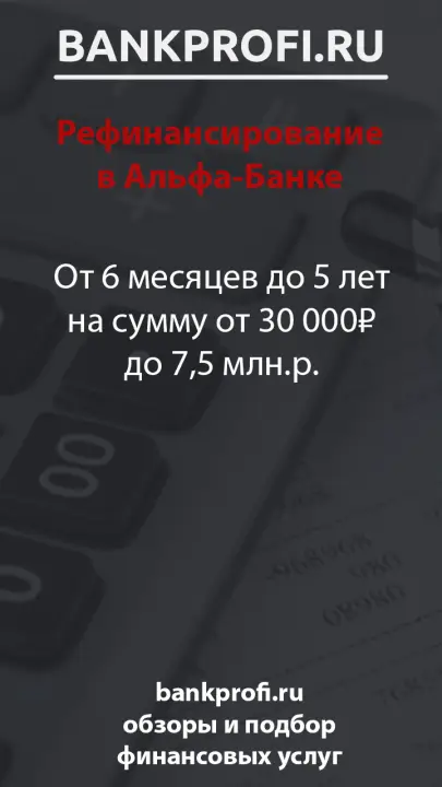 От 6 месяцев до 5 лет на сумму от 30 000₽ до 7,5 млн.р.