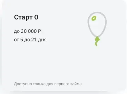 Тариф на займ в Мани мен – Старт 0