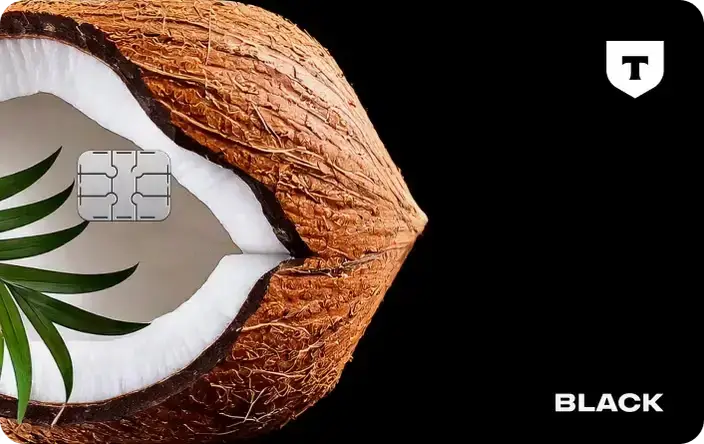 Карта с дизайном и запахом кокоса, Тинькофф