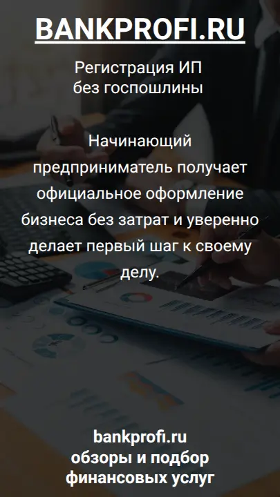 Начинающий предприниматель получает официальное оформление бизнеса без затрат и уверенно делает первый шаг к своему делу.