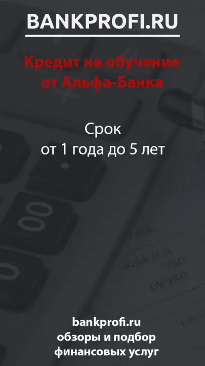 Срок от 1 года до 5 лет