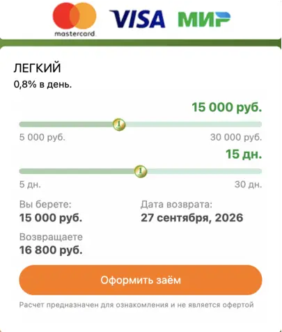 займ в Микрорезерв