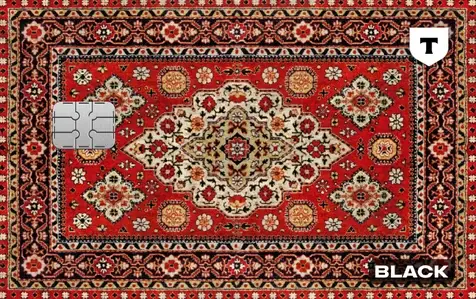 Дизайн карты Т-Банк блэк, ковер
