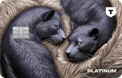 Карта Платинум с двумя черными пантерами