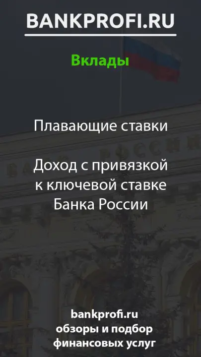 Плавающие ставки  Доход с привязкой к ключевой ставке Банка России
