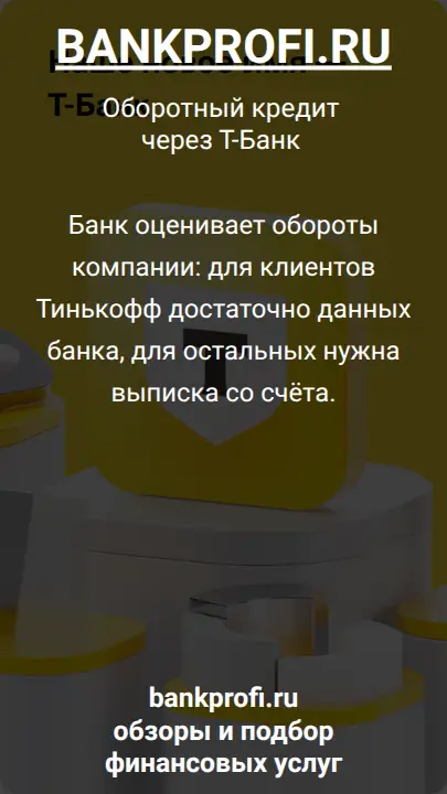 Банк оценивает обороты компании: для клиентов Тинькофф достаточно данных банка, для остальных нужна выписка со счёта.