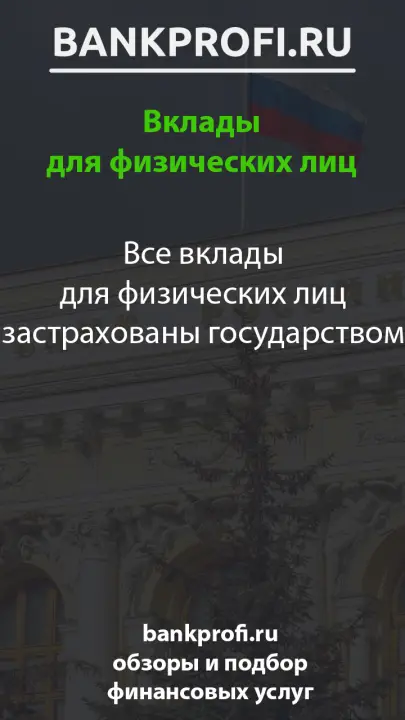 Все вклады для физических лиц застрахованы государством Все вклады для физических лиц застрахованы государством