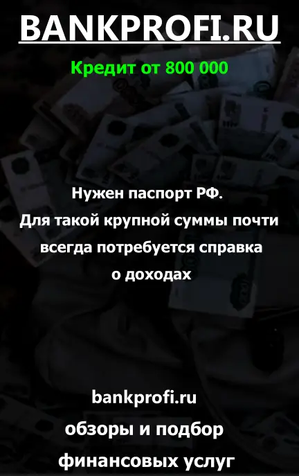 Для оформления кредита возьмите паспорт и проверьте кредитную историю