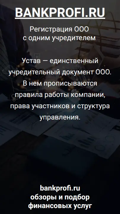 Устав — единственный учредительный документ ООО. В нем прописываются правила работы компании, права участников и структура управления.