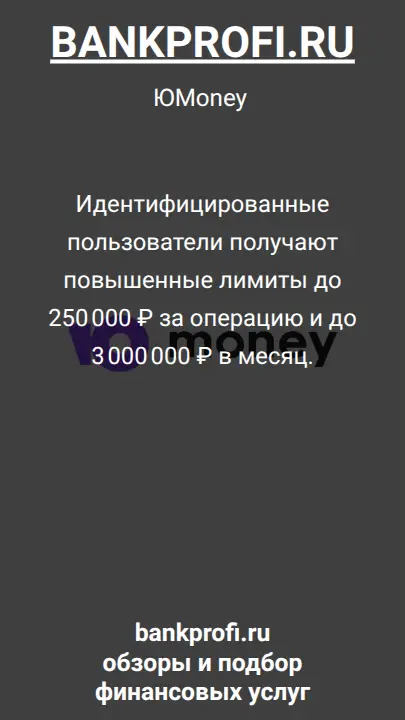 Идентифицированные пользователи получают повышенные лимиты до 250 000 ₽ за операцию и до 3 000 000 ₽ в месяц.