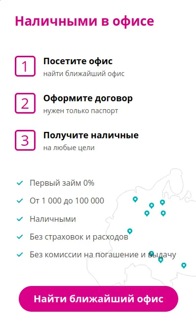 Получите займ в Деньги Экспресс наличными в офисе