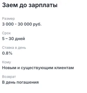 Займите деньги до зарплаты