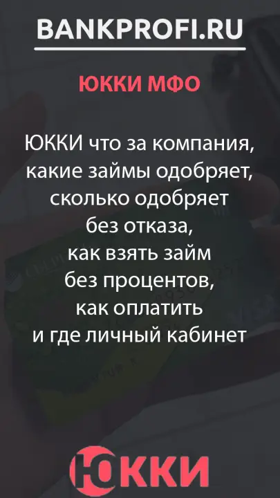 ЮККИ что за компания, какие займы одобряет, сколько одобряет без отказа, как взять займ без процентов, как оплатить и где личный кабинет