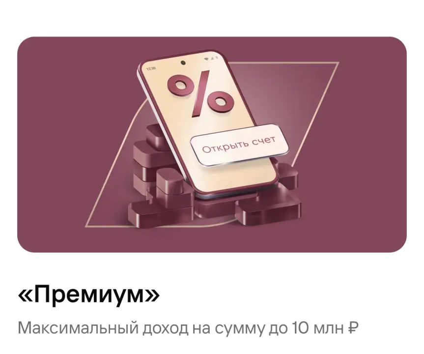 «Премиум» Максимальный доход на сумму до 10 млн ₽ «Премиум» Максимальный доход на сумму до 10 млн ₽