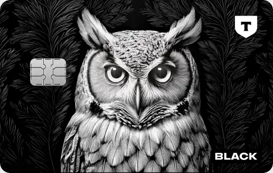 Карта с совой у которой светятся глаза Карта с совой у которой светятся глаза