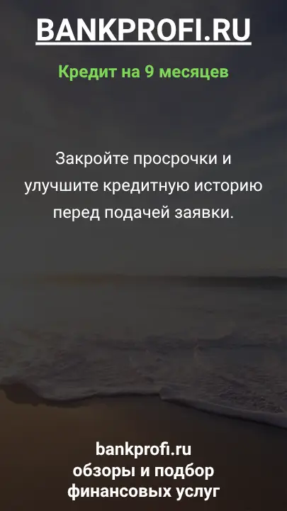 Закройте просрочки и улучшите кредитную историю перед подачей заявки.