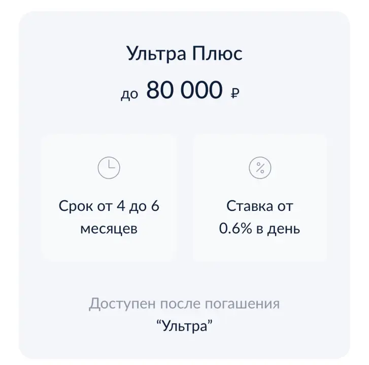 Ультра Плюс до 80 000 ₽