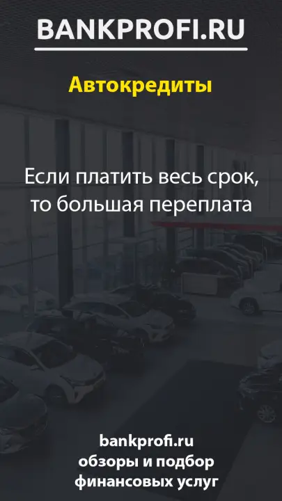 Если платить весь срок, то большая переплата