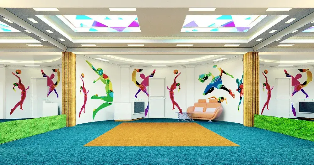 Красивый ремонт спортивной школы