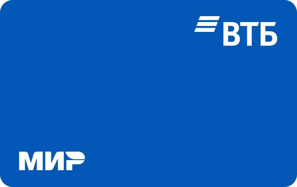 Классический дизайн карты ВТБ