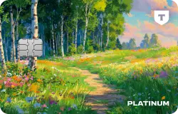 Березы, дизайн карты Тинькофф кредитная Платинум