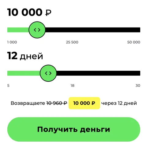 Заявка на займ в Давака