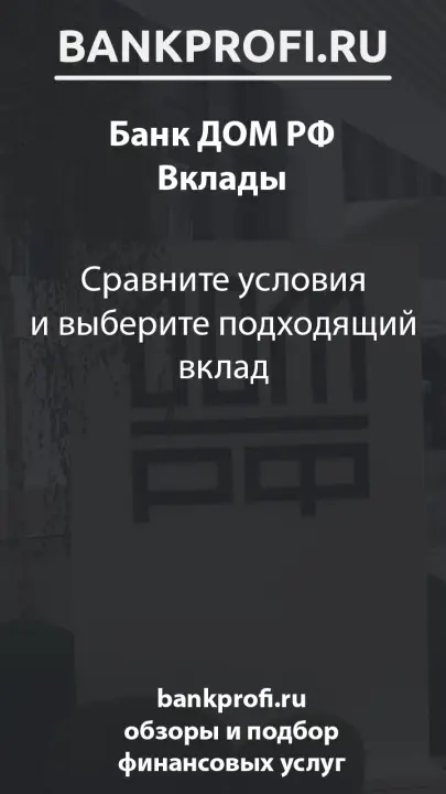 Сравните условия и выберите подходящий вклад